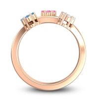 Simple Floral Pave Padmadi Ring