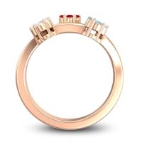 Simple Floral Pave Padmadi Ring