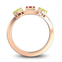 Simple Floral Pave Padmadi Ring