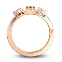 Simple Floral Pave Padmadi Ring