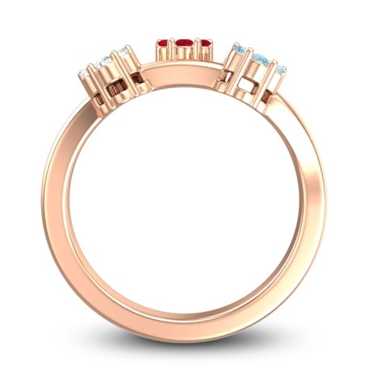 Simple Floral Pave Padmadi Ring