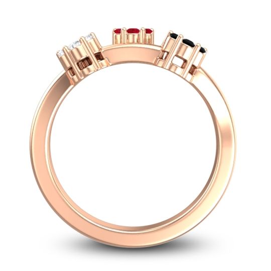 Simple Floral Pave Padmadi Ring