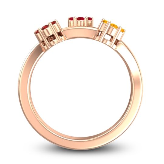 Simple Floral Pave Padmadi Ring