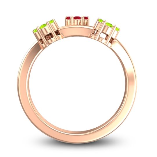 Simple Floral Pave Padmadi Ring