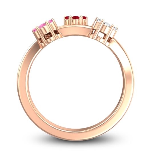 Simple Floral Pave Padmadi Ring