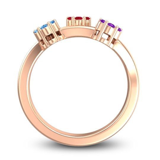 Simple Floral Pave Padmadi Ring