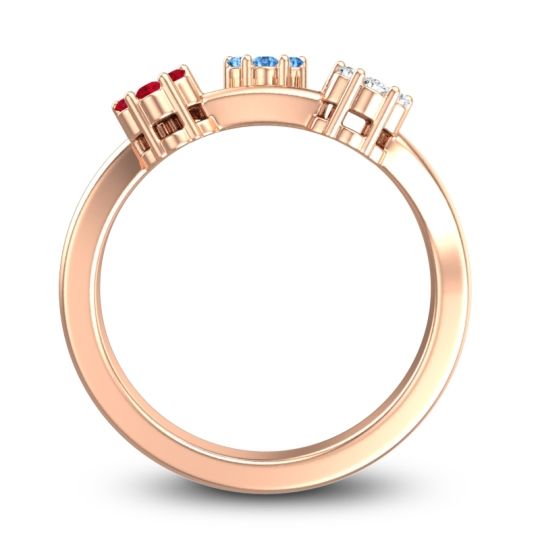 Simple Floral Pave Padmadi Ring