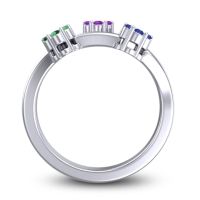 Simple Floral Pave Padmadi Ring