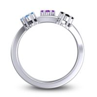 Simple Floral Pave Padmadi Ring