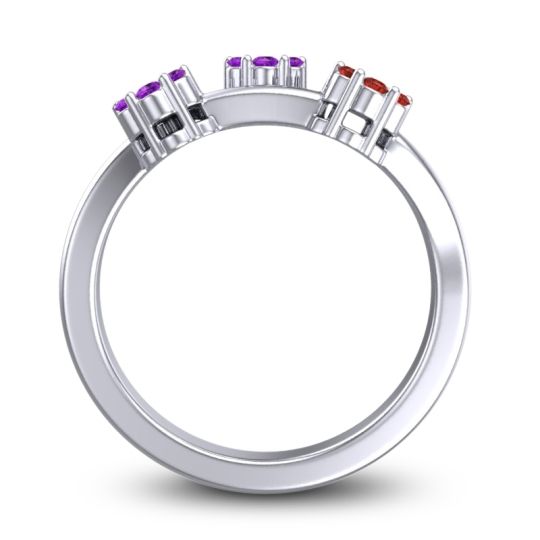 Simple Floral Pave Padmadi Ring