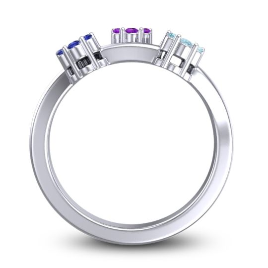 Simple Floral Pave Padmadi Ring