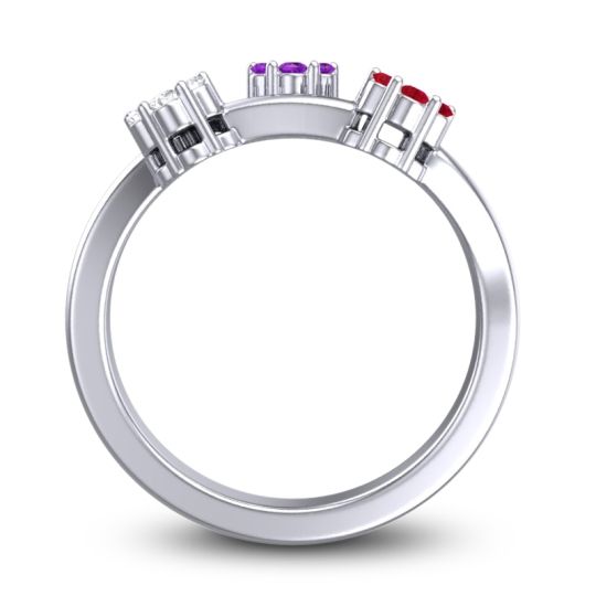 Simple Floral Pave Padmadi Ring