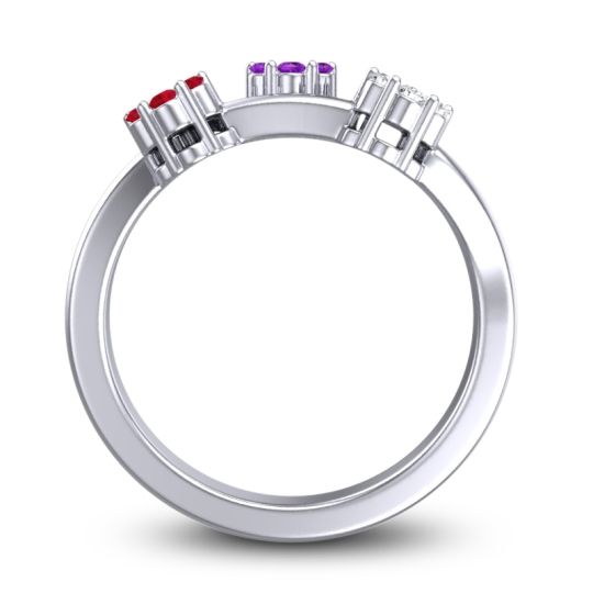 Simple Floral Pave Padmadi Ring