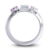 Simple Floral Pave Padmadi Ring