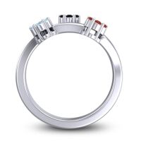 Simple Floral Pave Padmadi Ring