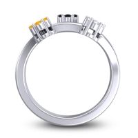 Simple Floral Pave Padmadi Ring