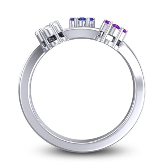 Simple Floral Pave Padmadi Ring