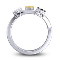 Simple Floral Pave Padmadi Ring