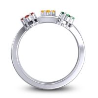 Simple Floral Pave Padmadi Ring