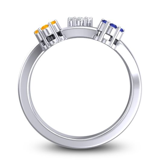 Simple Floral Pave Padmadi Ring