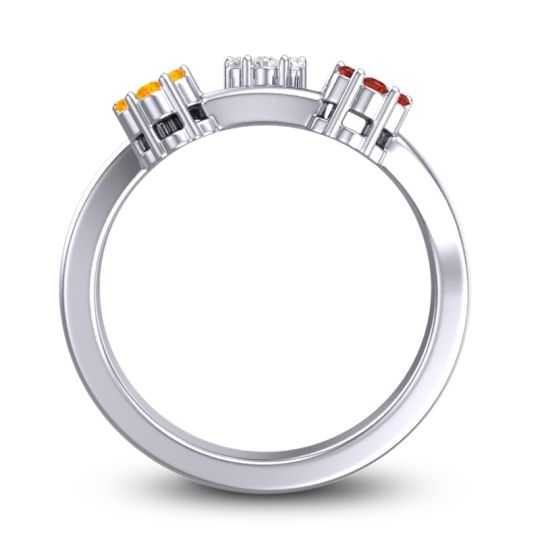 Simple Floral Pave Padmadi Ring