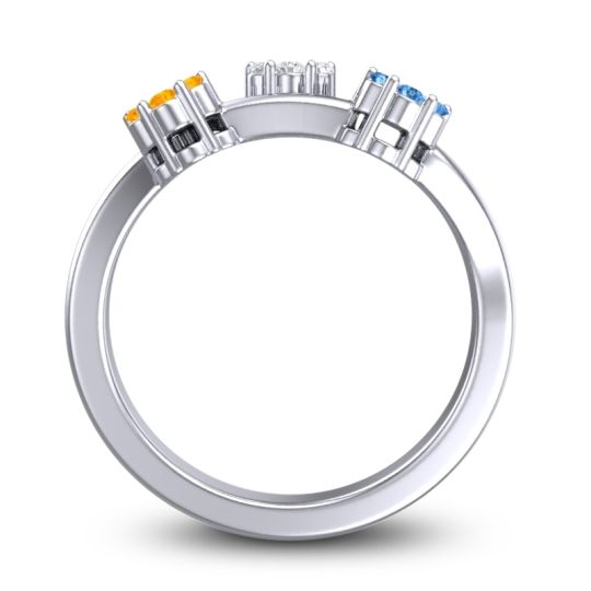 Simple Floral Pave Padmadi Ring