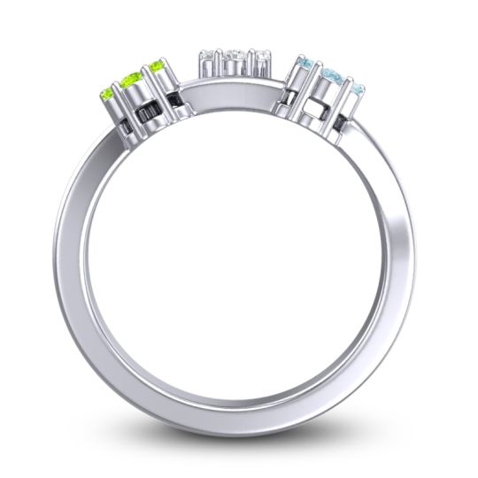 Simple Floral Pave Padmadi Ring