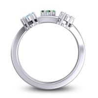 Simple Floral Pave Padmadi Ring