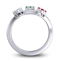 Simple Floral Pave Padmadi Ring