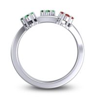 Simple Floral Pave Padmadi Ring