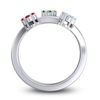 Simple Floral Pave Padmadi Ring