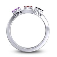 Simple Floral Pave Padmadi Ring