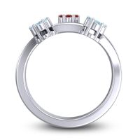 Simple Floral Pave Padmadi Ring