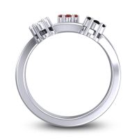 Simple Floral Pave Padmadi Ring