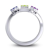 Simple Floral Pave Padmadi Ring