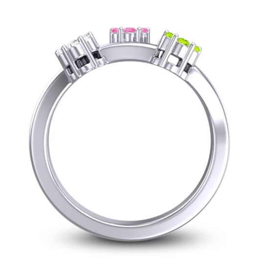 Simple Floral Pave Padmadi Ring