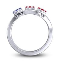 Simple Floral Pave Padmadi Ring