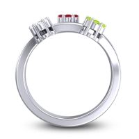 Simple Floral Pave Padmadi Ring