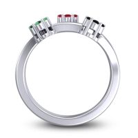 Simple Floral Pave Padmadi Ring