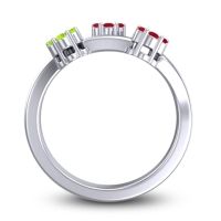 Simple Floral Pave Padmadi Ring