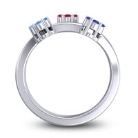 Simple Floral Pave Padmadi Ring