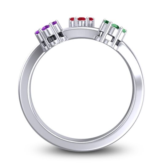 Simple Floral Pave Padmadi Ring