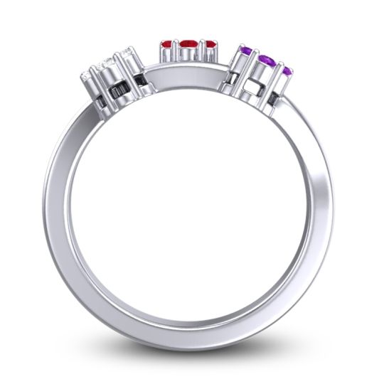 Simple Floral Pave Padmadi Ring