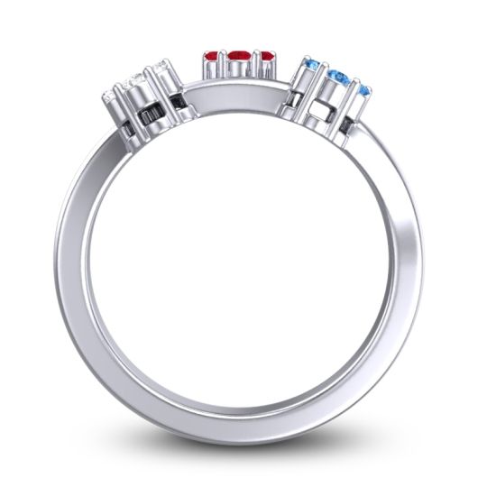 Simple Floral Pave Padmadi Ring