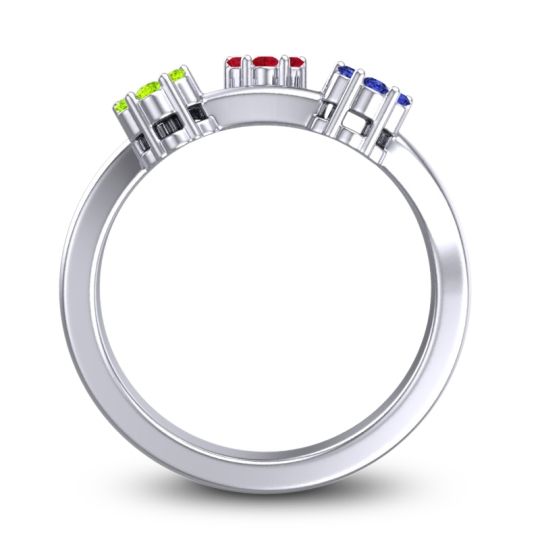 Simple Floral Pave Padmadi Ring