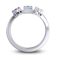 Simple Floral Pave Padmadi Ring