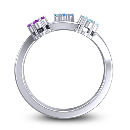 Simple Floral Pave Padmadi Ring