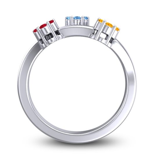 Simple Floral Pave Padmadi Ring