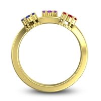 Simple Floral Pave Padmadi Ring