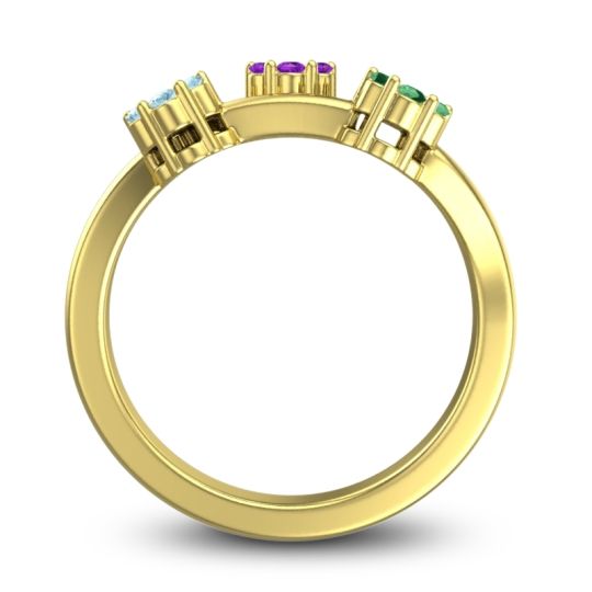 Simple Floral Pave Padmadi Ring